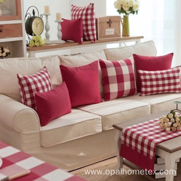 Red And White Ripstop Pillows Cushion